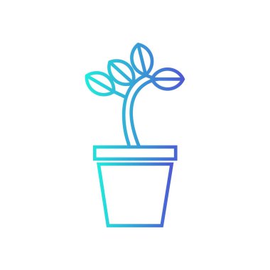 Potted bitki simge vektör