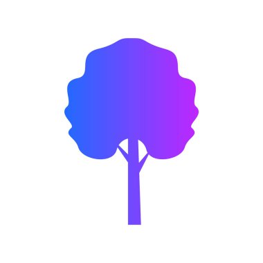 Düz ağaç simgesi vektör