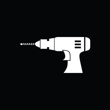 Siyah üzerinde mühendislik simgesi vektör