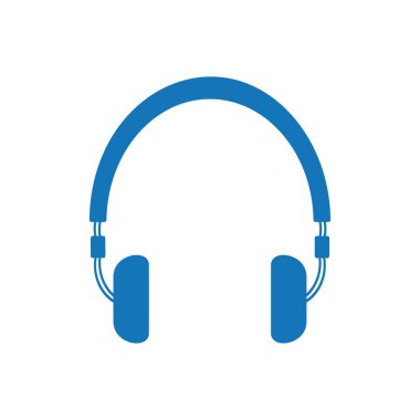 Beyaz üzerinde kulaklık simgesi vektörü