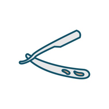 Razor Line simgesi-Razor doğrusal vektör renkli