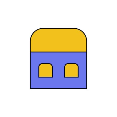 Ana sayfa simgesi-ev işareti vektörü-dolgu anahattı