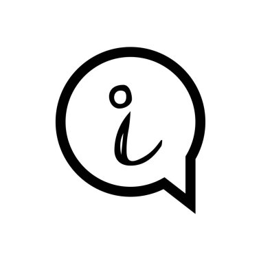 Bilgi işareti simgesi vektör-siyah