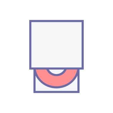 Bilgisayar CD ROM simgesi-DVD sürücü işareti