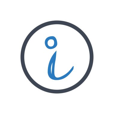 Bilgi işareti simgesi vektör-mavi