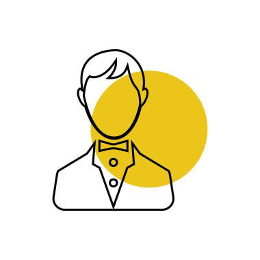 Okul-erkek simge vektör