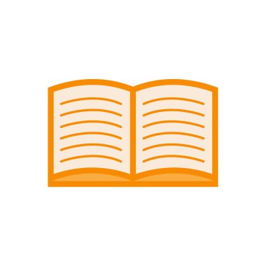 Okuma satırı simge-kitap çizgi sanat simge vektör renkli