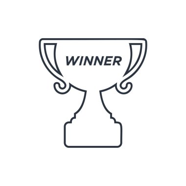 Trophy kupa kazanan simge vektör