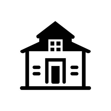 ev simgesi siyah vektörü