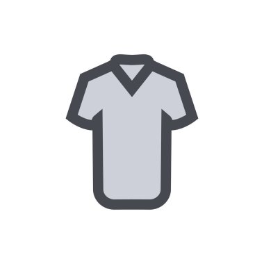 Kül renkli t-shirt doğrusal renkli simge vektör