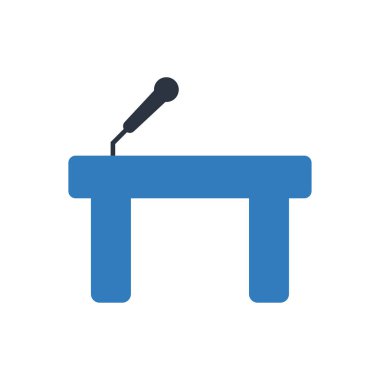 Tablo simgesi mavi mikrofon