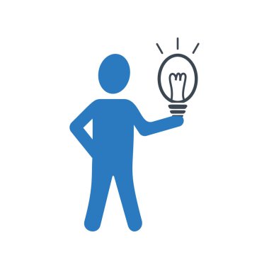 İş fikirleri simgesi mavi