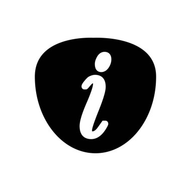 Beyaz arka planda siyah düz stil içinde bilgi simge vektör illüstrasyon izole