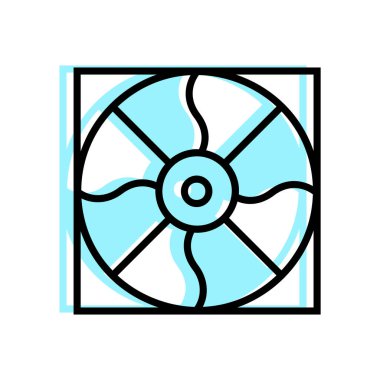 Masaüstü soğutma fanı simgesi-bilgisayar soğutma fanı işareti