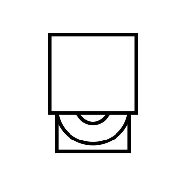 Bilgisayar CD ROM simgesi-DVD sürücü işareti