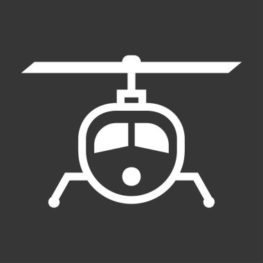 Helikopter simgesi vektör illüstrasyonu 