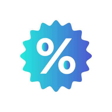 Yüzde işareti simge vektörü