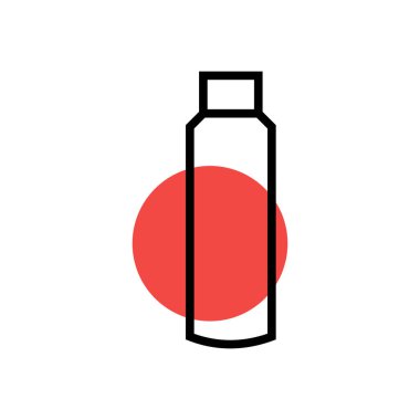 Şişe işareti simgesi-plastik şişe simgesi illüstrasyon