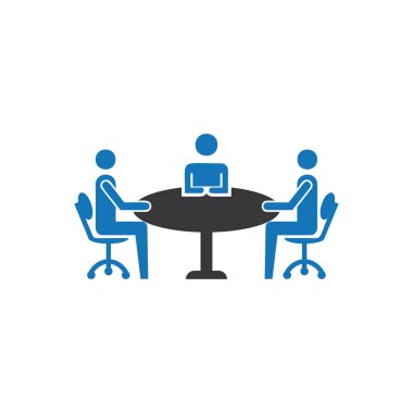 Simge vektör mavi toplantı iş