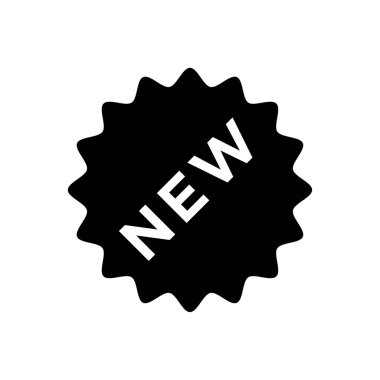 Yeni işareti simgesi - yeni varış düğme sembolünü vektör siyah