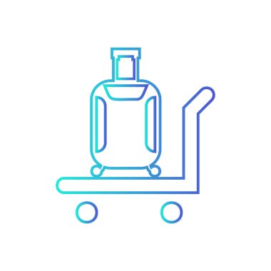 Bagaj illüstrasyon izole sembol simge vektör