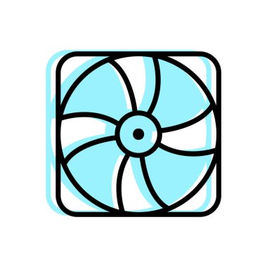 Masaüstü soğutma fanı simgesi-bilgisayar soğutma fanı işareti