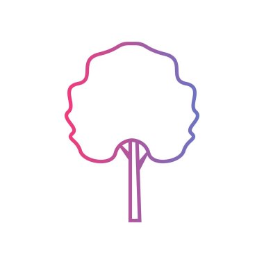 Düz ağaç simgesi vektör