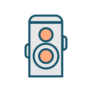 Hat sanat karışımı renkli kamera simge vektör