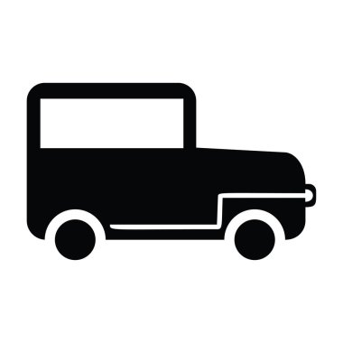 Beyaz araç simgesi vektör 