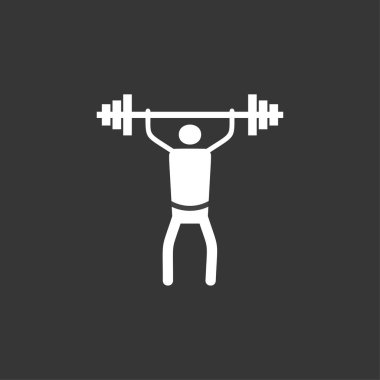 Spor salonu uzun dumbbell egzersiz beyaz