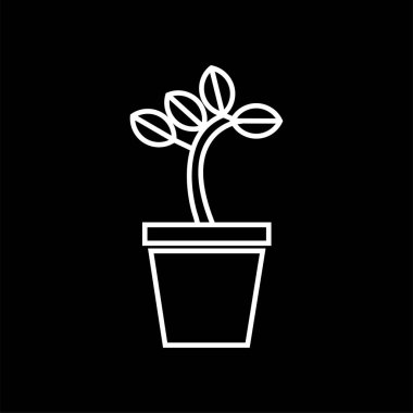Potted bitki simge vektör