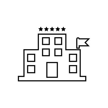 Beş yıldızlı otel simgesi vektör