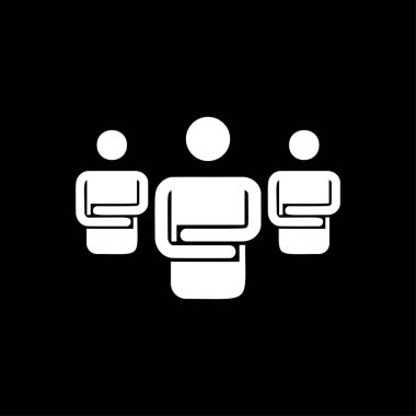 Takım çalışması iş insanlar simge vektör beyaz