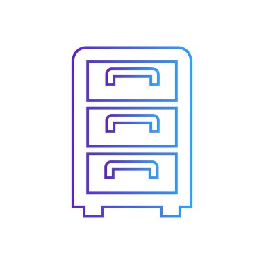 Ofis dolabı çekmece mobilya-vektör