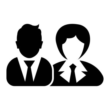 İş avatar profil resmi ile erkek ve kadınlar-Siyah