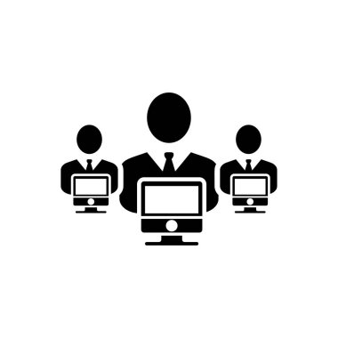 Bilgisayar siyah üzerine çalışma ofisleri zamanı