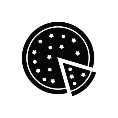 Pizza Icon beyaz siyah