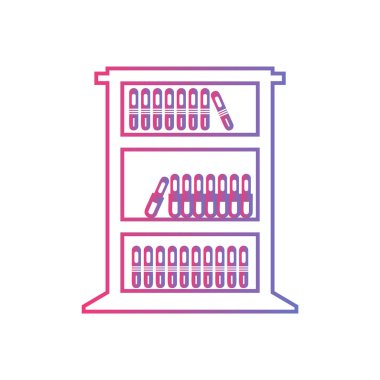 Office kitaplık Icon vector-kitaplık işareti
