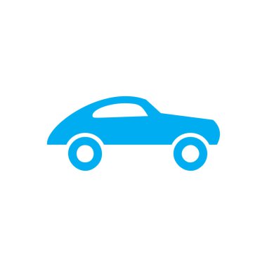 Retro araba simgesi vintage vektör mavi