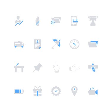 İş simgeleri set-mobil ve Web simgeleri-vektör