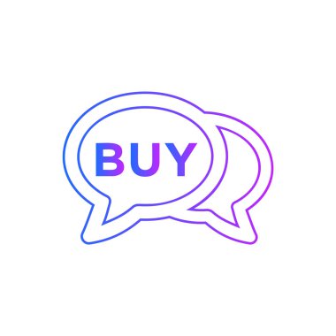 Kabarcık vektör işareti ile simge satın al