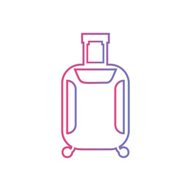 Seyahat çantası simgesi-Bagaj çantası vektör