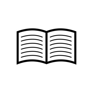 Okuma satırı simge-kitap çizgi sanat simge vektör