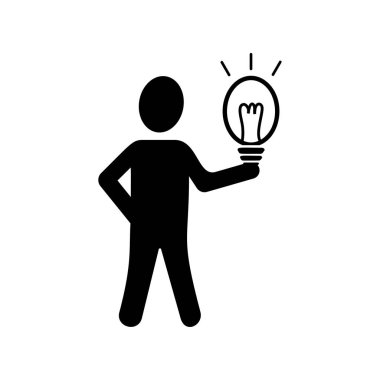 İş fikirleri simgesi siyah