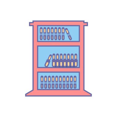 Office kitaplık Icon vector-kitaplık işareti