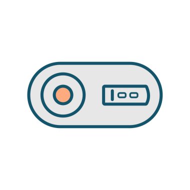 Doğrusal mix renkli stil kamera simge vektör