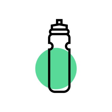 Şişe işareti simgesi-plastik şişe simgesi illüstrasyon