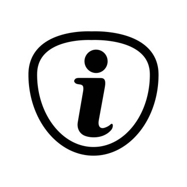 Bilgi simgesi çizgi stili - bilgi işareti siyah vektör