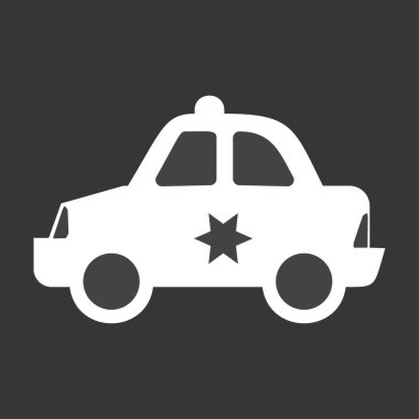 Siyah araba simgesi vektör 