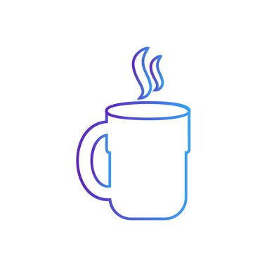 Kahve ve buhar ile ofis kupa-vektör